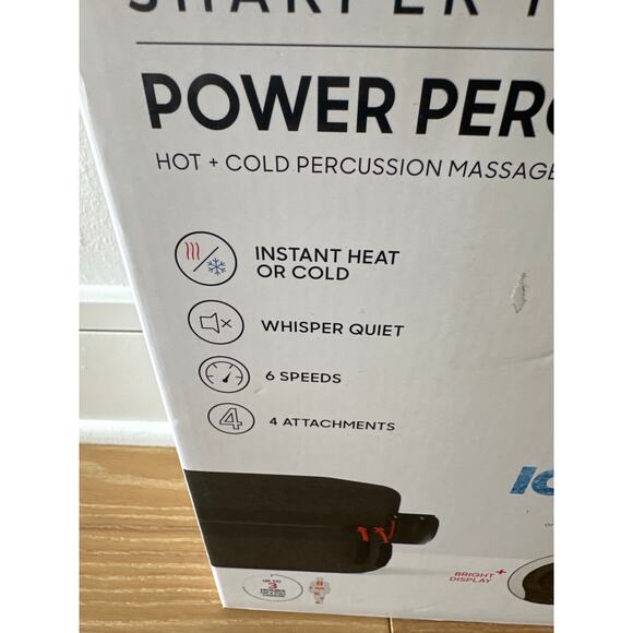 Sharper Image - Powerboost Pro+ Hot and Cold Percussion Massager - Black - Picture 3 of 8